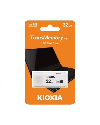 KIOXIA PEN DRIVE 32GB USB 3.2 U301 BRANCO - LU301W032GG4 KIOXIA PEN DRIVE 32GB USB 3.2 U301 BRANCO - LU301W032GG4