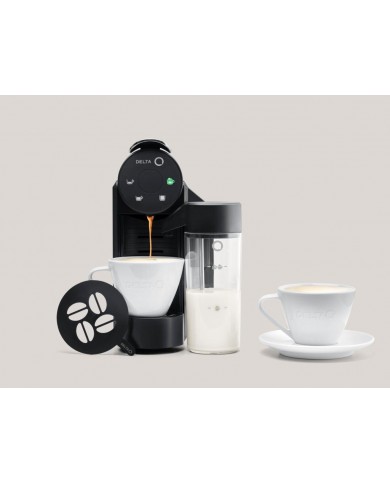 DELTA Q MAQUINA CAFE MINI MILK QOOL PRETA + QIT - QITMINIMILKQOOLPRE