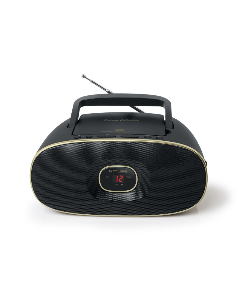 MUSE RADIO PORTATIL C/CD RADIO MW/FM 230V PRETO - MD202VT MUSE RADIO PORTATIL C/CD RADIO MW/FM 230V PRETO - MD202VT