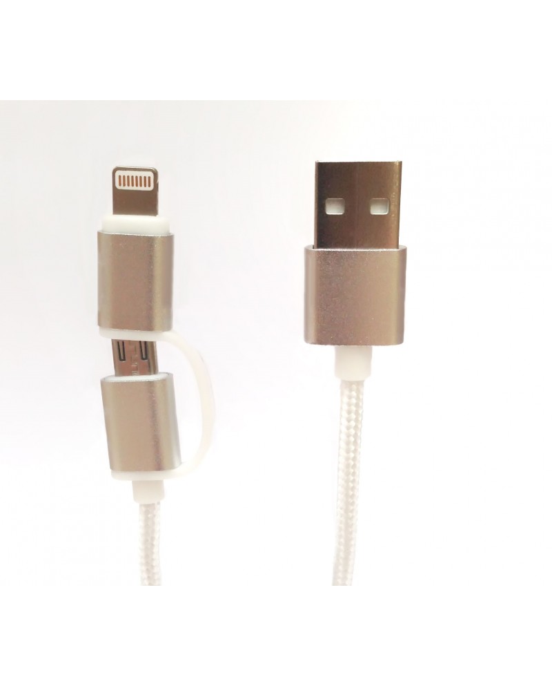 TECH FUZZION CABO USB MICRO LIGHTNING GOLD - ACECAB0552SI