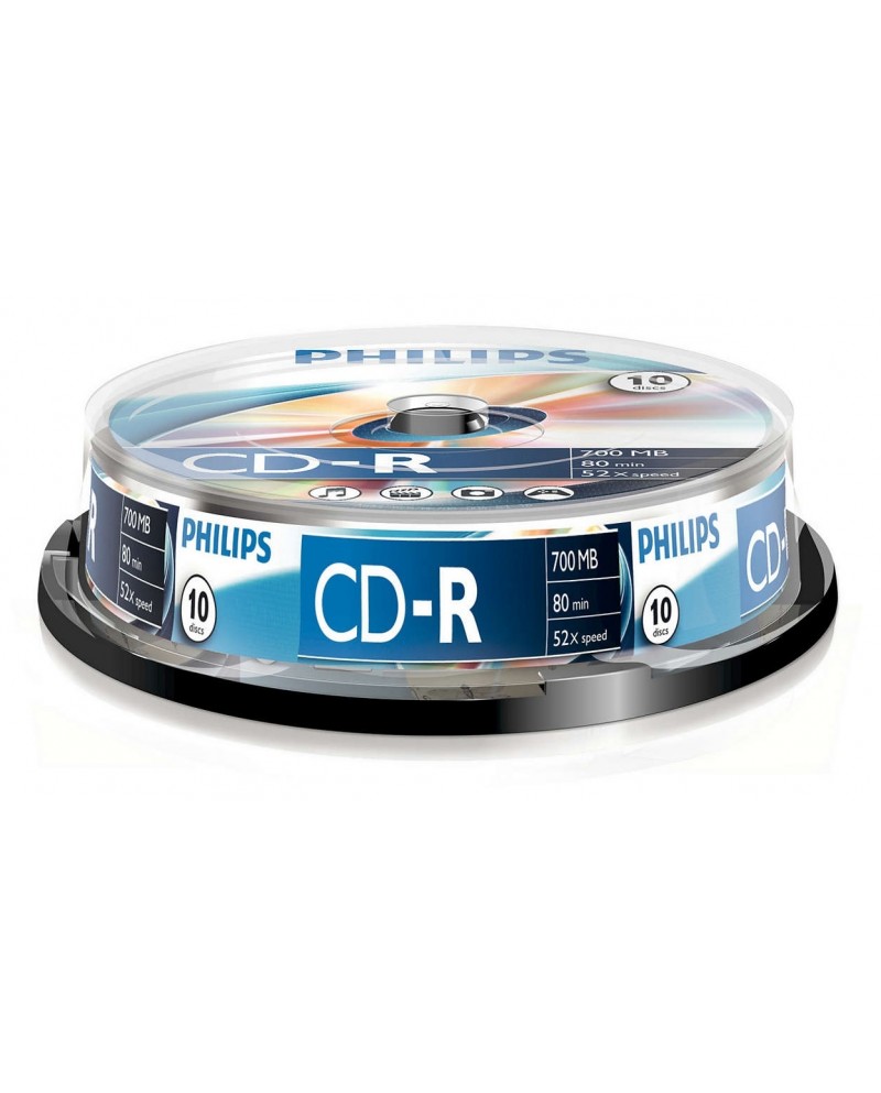 PHILIPS CD-R 80MIN 700MB 52x SP (10) - CR7D5NB10