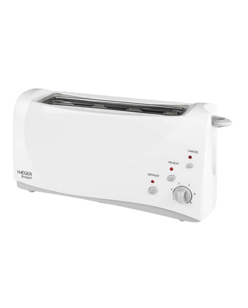 HAEGER TORRADEIRA 1000W 1 RANHURA EXTRA LARGA BRANCA - TO100008A HAEGER TORRADEIRA 1000W 1 RANHURA EXTRA LARGA BRANCA - TO100008A