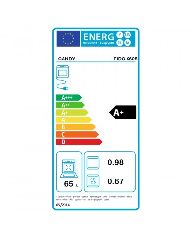 CANDY FORNO MULTIF. 65LT INOX A+ - FIDCX605 CANDY FORNO MULTIF. 65LT INOX A+ - FIDCX605