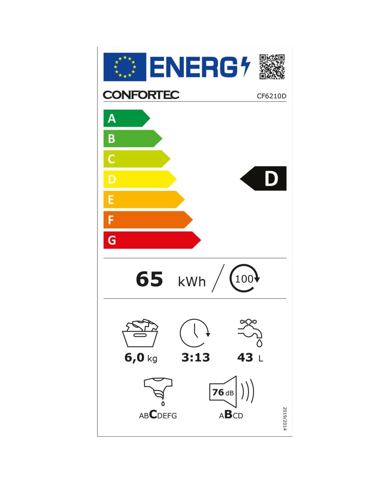 CONFORTEC MAQUINA ROUPA 6KG 1000RT BRANCA (D) #1 - CF6210D