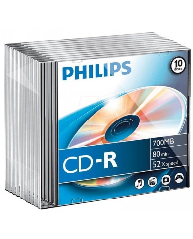 PHILIPS CD-R 80MIN 700MB 52x SL (10) - CR7D5NS10 PHILIPS CD-R 80MIN 700MB 52x SL (10) - CR7D5NS10
