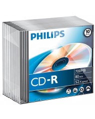 PHILIPS CD-R 80MIN 700MB 52x SL (10) - CR7D5NS10