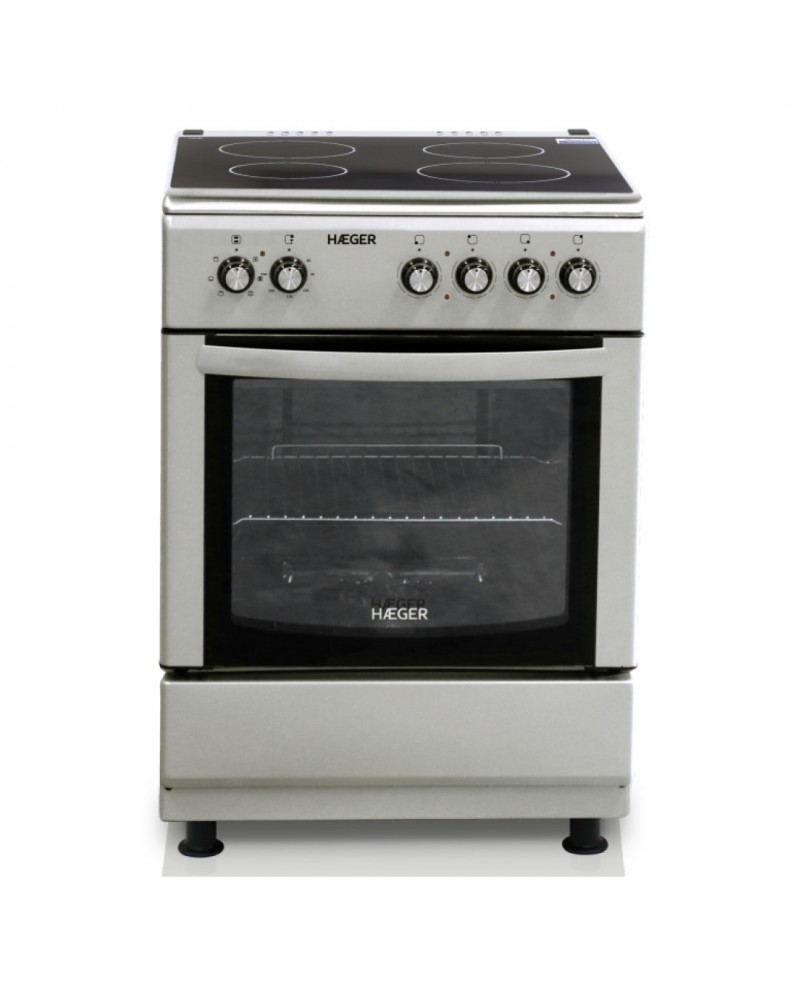 HAEGER FOGAO 4 VITRO FORNO 64LT MULTIF 60X60CMS INOX A - GCSV6016A
