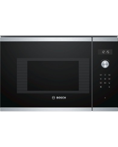 BOSCH MICROONDAS INTEG 20LT 800W ABERT À ESQ INOX/PRETO - BFL524MS0 BOSCH MICROONDAS INTEG 20LT 800W ABERT À ESQ INOX/PRETO - BFL524MS0
