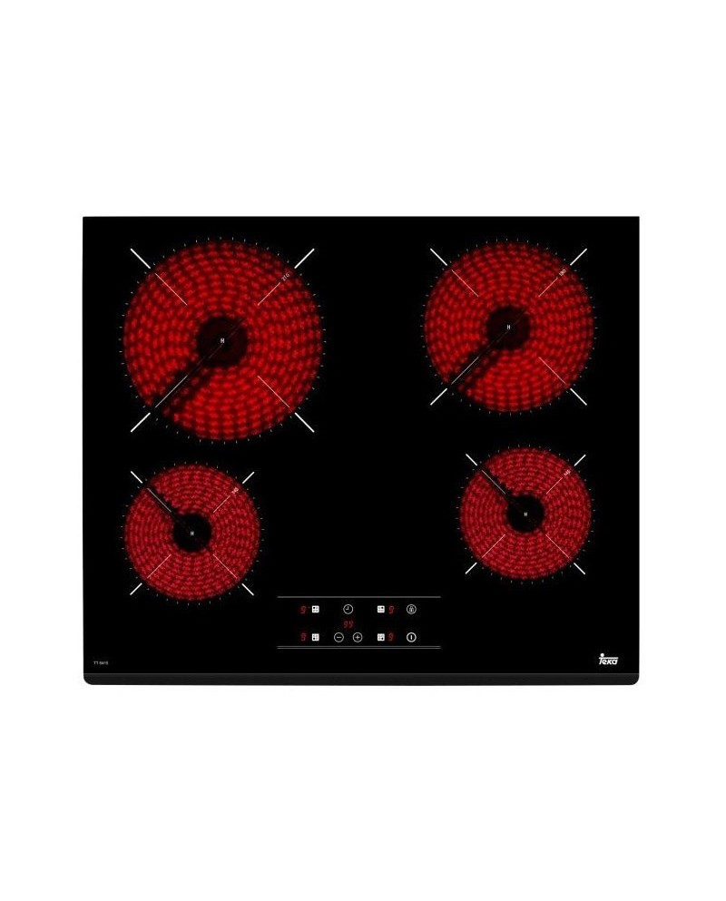 TEKA PLACA VITROCERAMICA 4 FOCOS ARO METALICO SLIM - TT6415 TEKA PLACA VITROCERAMICA 4 FOCOS ARO METALICO SLIM - TT6415