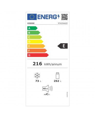 HISENSE FRIGORIFICO 2PT 1696X595X650MT NF 320LT LOOK INOX (E - RT422N4ACE HISENSE FRIGORIFICO 2PT 1696X595X650MT NF 320LT LOOK INOX (E - RT422N4ACE
