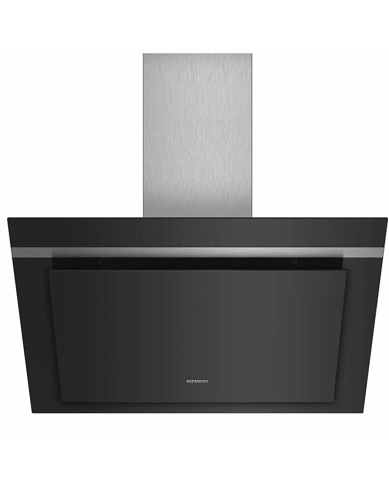 SIEMENS CHAMINE 80CM 420/680M3/H VIDRO PRETO B - LC87KHM60