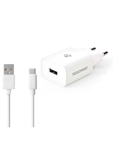 NEDIS CARREGADOR 1.0 USBA C/ CABO MICRO USB BRANCO - WCHAC242AWT NEDIS CARREGADOR 1.0 USBA C/ CABO MICRO USB BRANCO - WCHAC242AWT