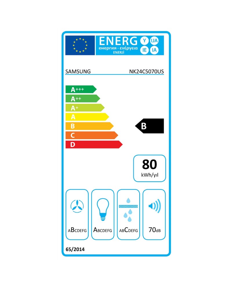 SAMSUNG CHAMINE 60CM 4VELOC MAX 531M3/H INOX B #3 - NK24C5070US