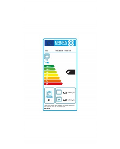 AEG FORNO MULTIF PIROLITICO 71LT PRETO A+ - BPE535160B