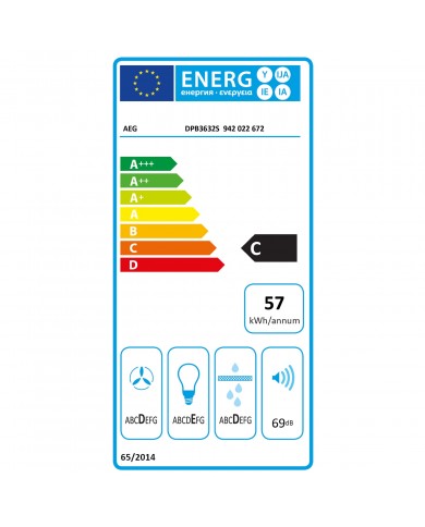 AEG EXAUSTOR 60CM 3VELOC 410M3/H SILVER C - DPB3632S AEG EXAUSTOR 60CM 3VELOC 410M3/H SILVER C - DPB3632S