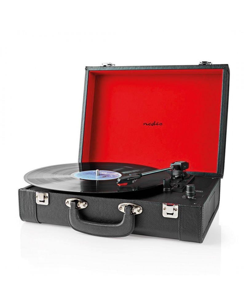 NEDIS GIRA DISCOS 33/45/78RPM 2X9W BT USB PRETO NEDIS GIRA DISCOS 33/45/78RPM 2X9W BT USB PRETO