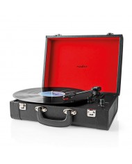 NEDIS GIRA DISCOS 33/45/78RPM 2X9W BT USB PRETO NEDIS GIRA DISCOS 33/45/78RPM 2X9W BT USB PRETO