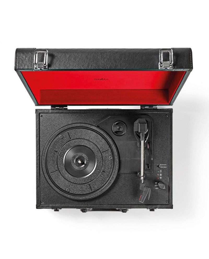 NEDIS GIRA DISCOS 33/45/78RPM 2X9W BT USB PRETO NEDIS GIRA DISCOS 33/45/78RPM 2X9W BT USB PRETO