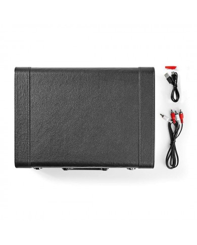 NEDIS GIRA DISCOS 33/45/78RPM 2X9W BT USB PRETO NEDIS GIRA DISCOS 33/45/78RPM 2X9W BT USB PRETO