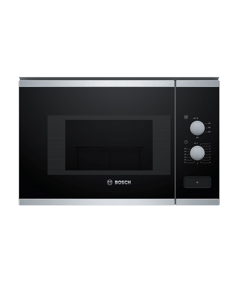 BOSCH MICROONDAS INTEG 20LT 800W ABERT À ESQ INOX/PRETO - BFL520MS0
