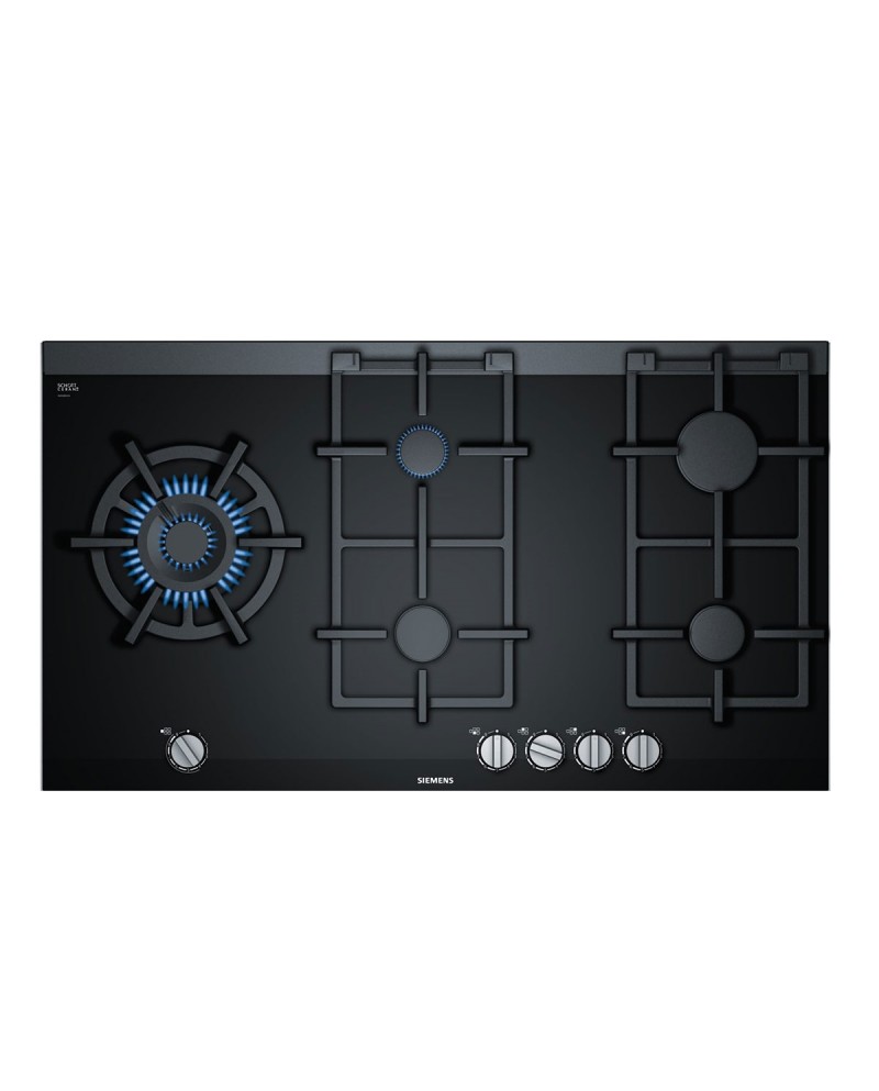 SIEMENS PLACA 90CM VITRO 5 GAS 1 WOK VIDRO PRETO - ER9A6SB70
