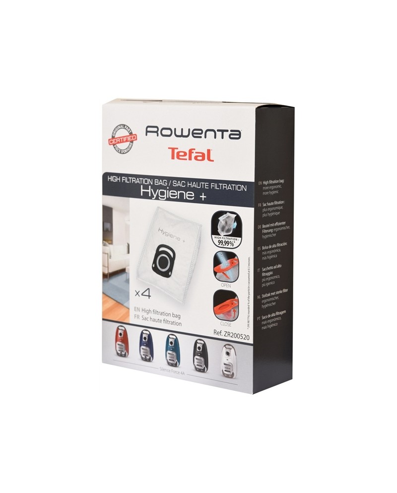 ROWENTA SACOS ASPIRADOR HYGIENE ATE 4,5LT P/GAMA - ZR200520 ROWENTA SACOS ASPIRADOR HYGIENE ATE 4,5LT P/GAMA - ZR200520