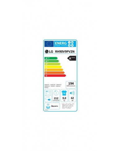 LG SECADOR ROUPA 9KG BOMBA CALOR INOX A+++ #6 - RH90V9PV2N LG SECADOR ROUPA 9KG BOMBA CALOR INOX A+++ #6 - RH90V9PV2N
