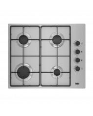 BEKO PLACA 4 GAS 60CM S/ISQUEIRO VALVULA SEGURANÇA INOX - HIGG64103SX