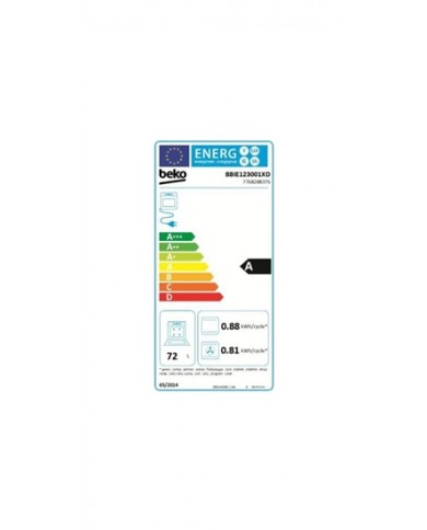 BEKO FORNO MULTIF 6PROG 72LT RAILE TELESCOPICO INOX A - BBIE123001XD BEKO FORNO MULTIF 6PROG 72LT RAILE TELESCOPICO INOX A - BBIE123001XD