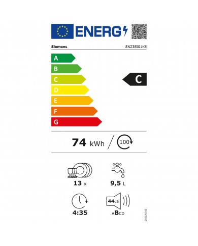 SIEMENS MAQUINA LOUÇA 6PROG 13TALH INOX C - SN23EI01KE SIEMENS MAQUINA LOUÇA 6PROG 13TALH INOX C - SN23EI01KE