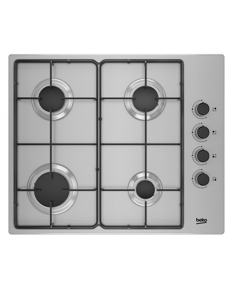 BEKO PLACA 4 GAS 60CM C/ISQUEIRO VALVULA SEGURANÇA INOX - HIGG64123SX