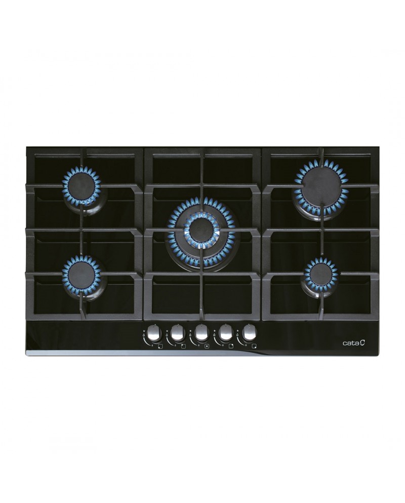 CATA PLACA CRISTALGAS 90CM 5GAS NAT - LCI9041BK