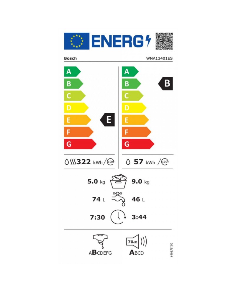 BOSCH MAQUINA LAVAR 9KG E SECAR 5KG 1400RT BRANCO E - WNA13401ES BOSCH MAQUINA LAVAR 9KG E SECAR 5KG 1400RT BRANCO E - WNA13401ES