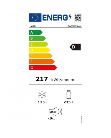 HAIER COMBINADO 1,85X0,595X0,667MT 3PT 360LT NF INOX C - HTW5618CNMG HAIER COMBINADO 1,85X0,595X0,667MT 3PT 360LT NF INOX C - HTW5618CNMG