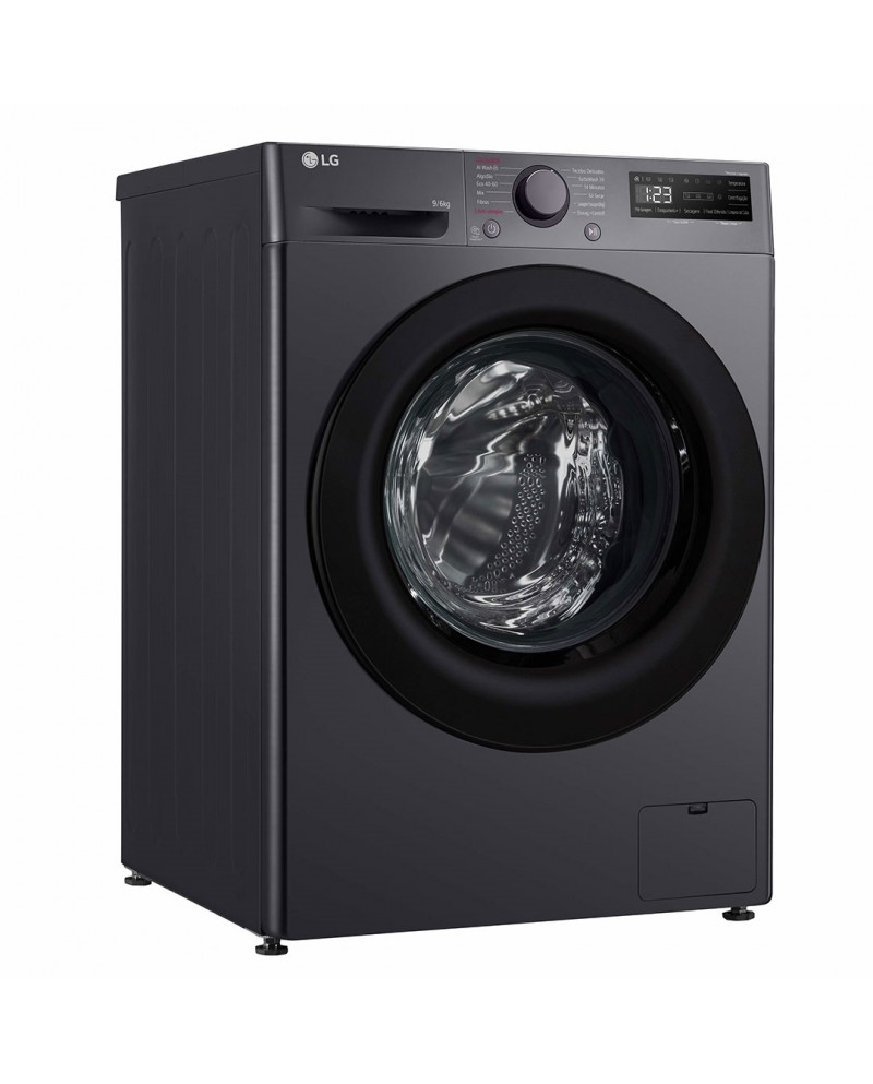 LG MAQUINA LAVAR 9KG E SECAR 6KG 1400RT AIDD STEAM PRETO A #2 - F4DR509S6M LG MAQUINA LAVAR 9KG E SECAR 6KG 1400RT AIDD STEAM PRETO A #2 - F4DR509S6M