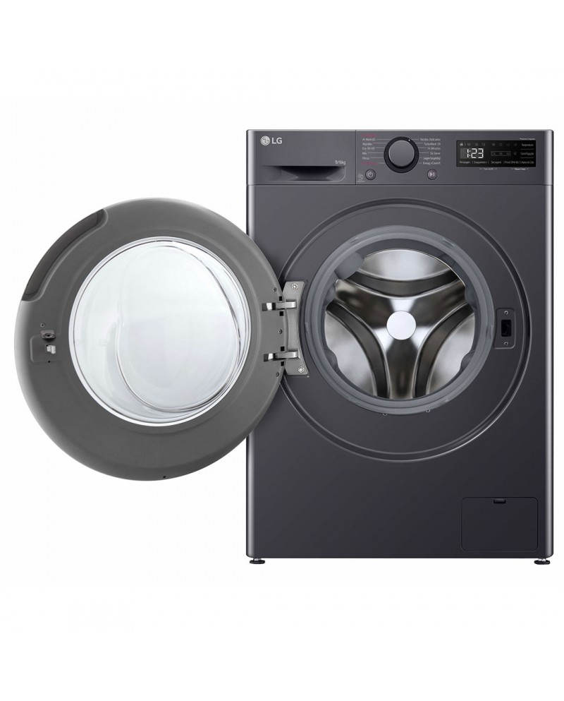 LG MAQUINA LAVAR 9KG E SECAR 6KG 1400RT AIDD STEAM PRETO A #3 - F4DR509S6M LG MAQUINA LAVAR 9KG E SECAR 6KG 1400RT AIDD STEAM PRETO A #3 - F4DR509S6M