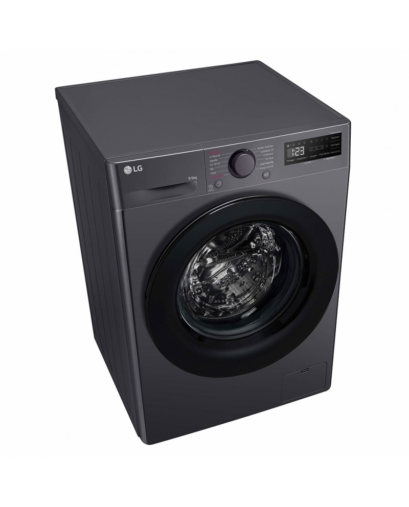 LG MAQUINA LAVAR 9KG E SECAR 6KG 1400RT AIDD STEAM PRETO A #5 - F4DR509S6M LG MAQUINA LAVAR 9KG E SECAR 6KG 1400RT AIDD STEAM PRETO A #5 - F4DR509S6M