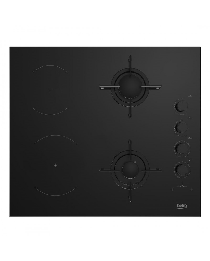 BEKO PLACA VITRO 2 + 2 CRISTAL GAS - HILM64120S