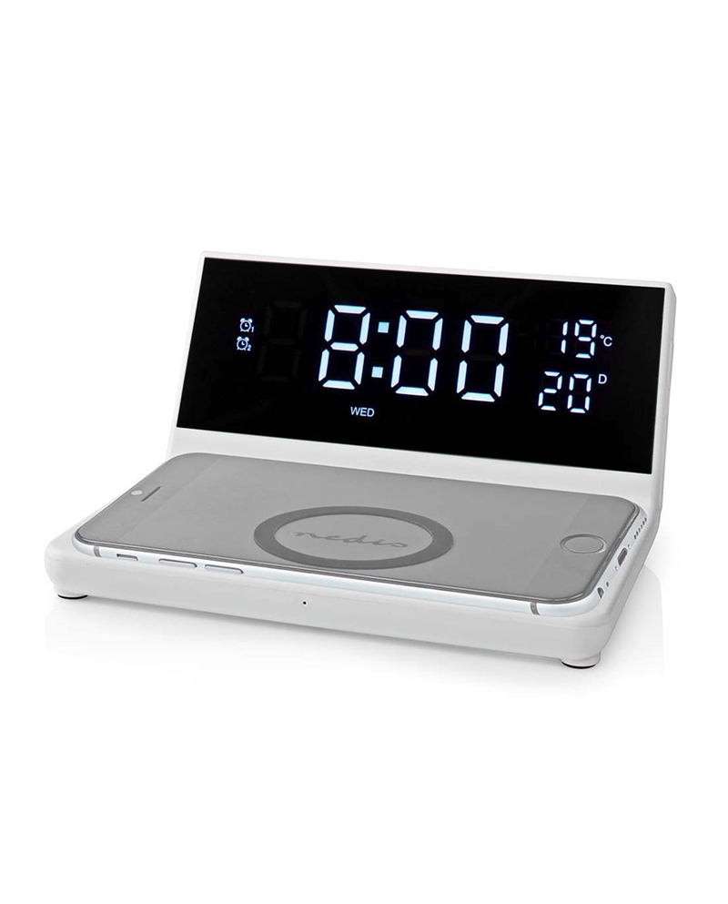 NEDIS RADIO RELOGIO DESPERTADOR CARREGAMENTO S/FIO - WCACQ30BK