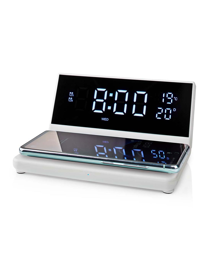 NEDIS RADIO RELOGIO DESPERTADOR CARREGAMENTO S/FIO #5 - WCACQ30BK