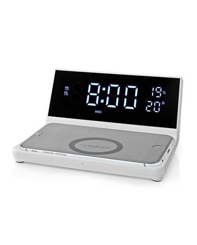 NEDIS RADIO RELOGIO DESPERTADOR CARREGAMENTO S/FIO - WCACQ20WT NEDIS RADIO RELOGIO DESPERTADOR CARREGAMENTO S/FIO - WCACQ20WT