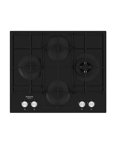 HOTPOINT PLACA 60CM CRISTALGAS VIDRO PRETO - HAGS62FBK HOTPOINT PLACA 60CM CRISTALGAS VIDRO PRETO - HAGS62FBK