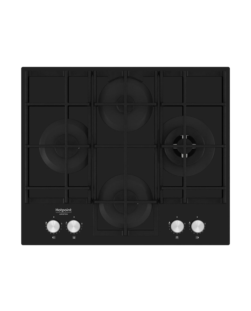 HOTPOINT PLACA 60CM CRISTALGAS VIDRO PRETO - HAGS62FBK HOTPOINT PLACA 60CM CRISTALGAS VIDRO PRETO - HAGS62FBK