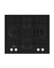 HOTPOINT PLACA 60CM CRISTALGAS VIDRO PRETO - HAGS62FBK HOTPOINT PLACA 60CM CRISTALGAS VIDRO PRETO - HAGS62FBK