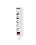 NEDIS EXTENSAO ELECTRICA 1,5MT C/5TOMADAS + 2XUSB + INTERRUP - EXSO515UFSWT NEDIS EXTENSAO ELECTRICA 1,5MT C/5TOMADAS + 2XUSB + INTERRUP - EXSO515UFSWT