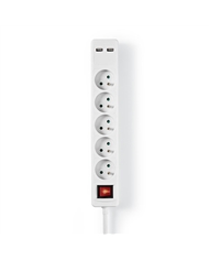 NEDIS EXTENSAO ELECTRICA 1,5MT C/5TOMADAS + 2XUSB + INTERRUP - EXSO515UFSWT NEDIS EXTENSAO ELECTRICA 1,5MT C/5TOMADAS + 2XUSB + INTERRUP - EXSO515UFSWT