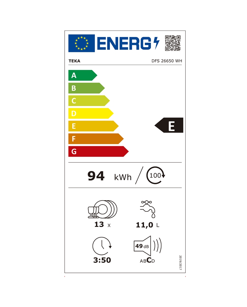 TEKA MAQUINA LOUÇA 6PROG 5TEMP 13TALHERES BRANCA E #3 - DFS26650BR TEKA MAQUINA LOUÇA 6PROG 5TEMP 13TALHERES BRANCA E #3 - DFS26650BR