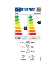BOSCH MAQUINA LAVAR 10KG E SECAR 6KG 1400RT E - WNG25400ES BOSCH MAQUINA LAVAR 10KG E SECAR 6KG 1400RT E - WNG25400ES