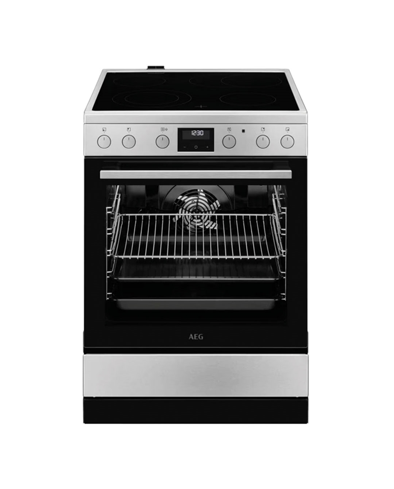 AEG FOGAO 4ZONAS VITRO FORNO 73LT ELETRICO INOX A - CCB6642BBM
