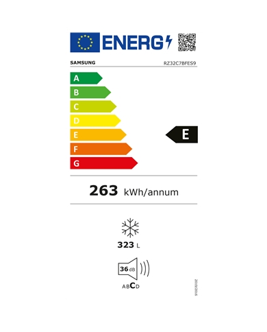 SAMSUNG ARCA VERTICAL 1,86X0,595X0,694MT 323LT NF INOX E #4 - RZ32C7BFES9EF SAMSUNG ARCA VERTICAL 1,86X0,595X0,694MT 323LT NF INOX E #4 - RZ32C7BFES9EF